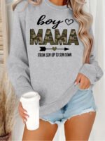 Heart print loose women's fleece hoodie - Image 10
