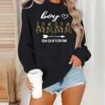 Heart print loose women's fleece hoodie - Image 5
