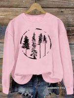Printed round neck fleece hoodie - Image 7