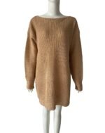 One line slanted shoulder sweater dress - Image 12