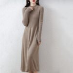 Women's Premium Knit Dress, Waist-Cinching Midi Sweater Dress - Image 8
