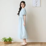 Girls' Simple Summer DressLace Collar, Versatile and Elegant Dress for Kids - Image 3