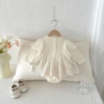 Baby Clothes Spring New Style Romper Charming Girl Baby 1st Birthday Princess Dress Formal Wear 100 Days Full Moon Bodysuit - Image 3
