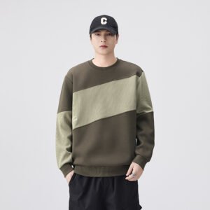 Men's Retro Spliced Heavyweight Loose Sweatshirt