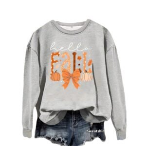 Round neck fleece hoodie