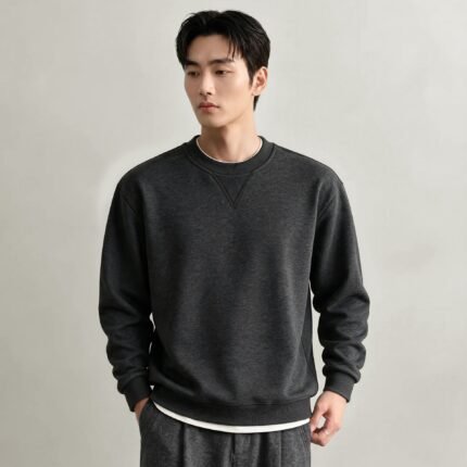 Men's Black Old Money Aesthetic Oversized Hoodie