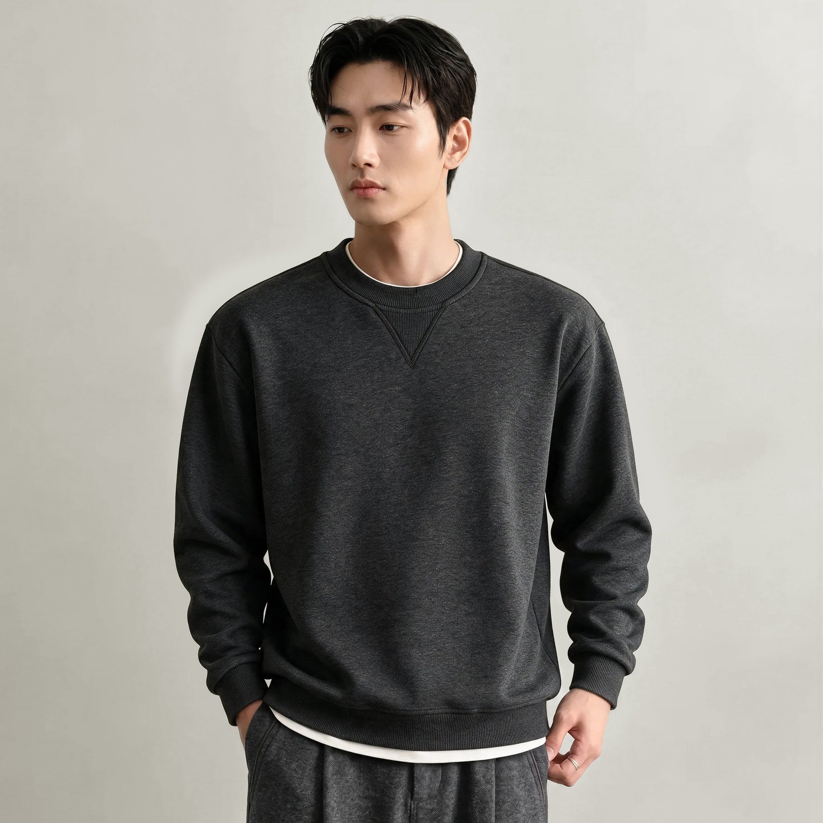 596957633 Men's Black Old Money Aesthetic Oversized Hoodie - Image 1