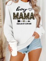 Heart print loose women's fleece hoodie - Image 6