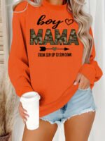 Heart print loose women's fleece hoodie - Image 11