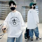 Casual Long Sleeve Crew Neck Boys Top - Image 6