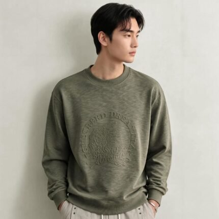 Premium Men's Heavyweight Streetwear Hoodie - Long Sleeve Spring Autumn Sweatshirt