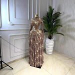 Round neck long sleeved printed dress - Image 2