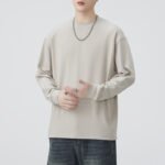 Men's Heavyweight Long Sleeve Crew Neck T-Shirt - Image 2