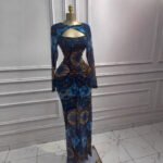 Long sleeved hollow pleated skirt - Image 2