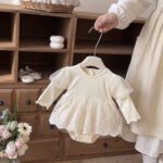 Baby Clothes Spring New Style Romper Charming Girl Baby 1st Birthday Princess Dress Formal Wear 100 Days Full Moon Bodysuit