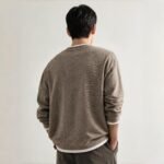 Men's Old Money Style Long Sleeve Mulberry Silk Faux Two-Piece Pullover T-Shirt - Image 4