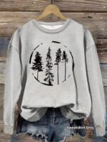 Printed round neck fleece hoodie - Image 10