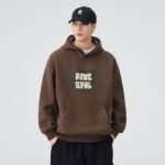 Men's Heavyweight Hooded Sweatshirt Loose Long Sleeve Graphic Print Top - Image 2