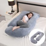 Pregnant women's pillow waist protection side sleeping slope pillow J-shaped pregnancy sleeping pillow - Image 2