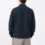 Men's Vintage Old Money Style Textured Knit Stand Collar Relaxed Fit Casual Jacket - Image 4