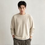 Men's Old Money Style Long Sleeve Mulberry Silk Faux Two-Piece Pullover T-Shirt - Image 3
