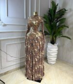 Round neck long sleeved printed dress - Image 7