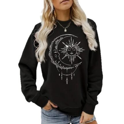 Loose velvet sweatshirt