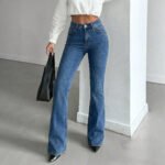 Women's Summer Elegant Flared Versatile Jeans, Slimming Fashion Long Pants