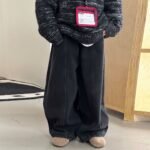 Boys Fleece-Lined Jeans  Fall Winter Thickened Loose Fit - Image 2