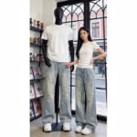 Men's Stylish Washed Vintage Casual Fashion Jeans, Cool and Versatile Blue Streetwear Wide-leg Pants, Export Foreign Trade - Image 2
