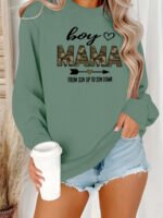 Heart print loose women's fleece hoodie - Image 8