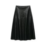 Imitation leather effect layered decorative skirt for women - Image 2
