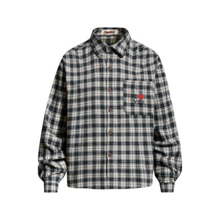 Plaid Long Sleeve Collared Shirt