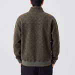 Men's Vintage Casual Long Sleeve Half Zip Stand Collar Heavyweight Fleece Sweatshirt - Image 4