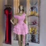 Sleeveless 3D Floral Tiered Pink Mini Dress - Image 2