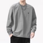 Men's Casual Outdoor Quick Dry Breathable Long Sleeve Tech Fabric T-Shirt - Image 3